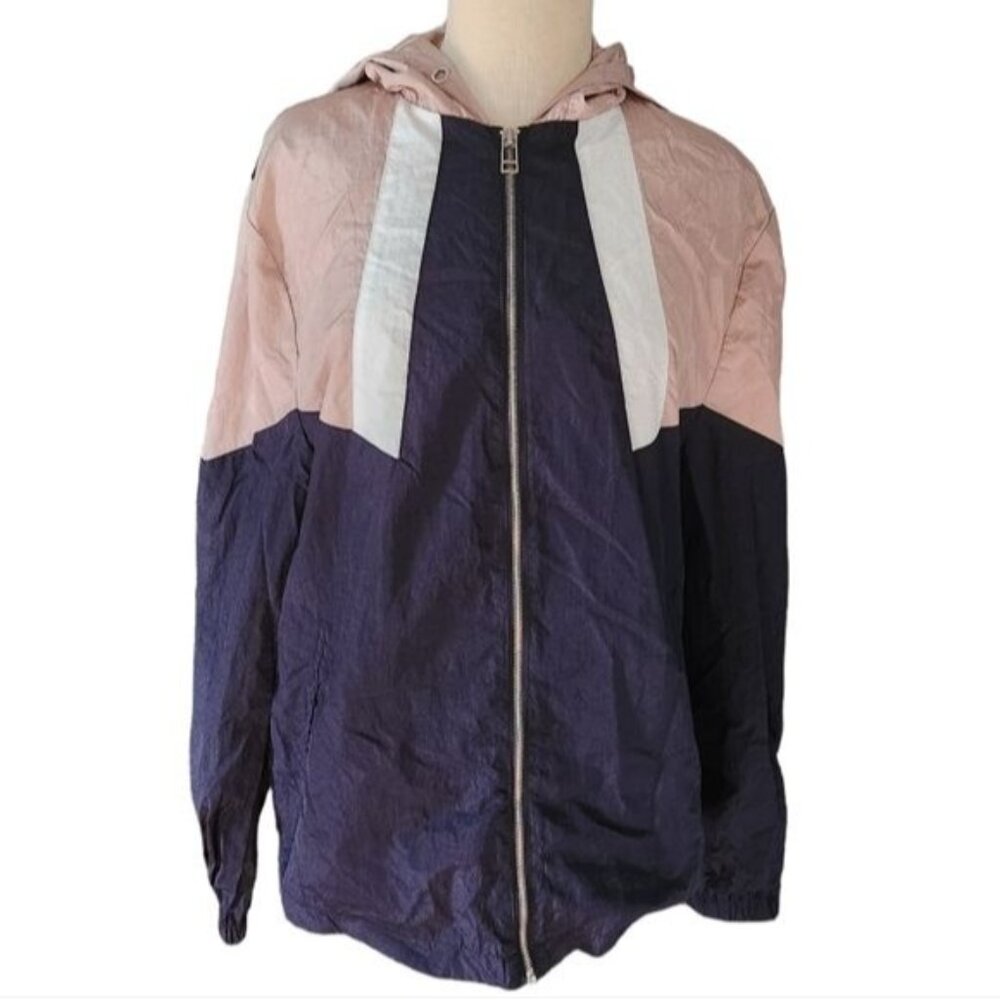 Sovereign Code Los Angeles Medium Pink Blue Windbreaker Retro Jacket